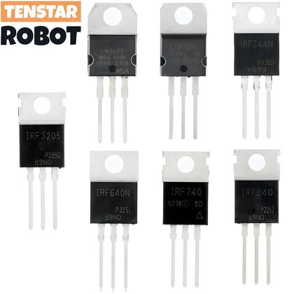 Imagem de Transistor LM317T L7805 IRF640 IRF740 IRF840 IRFZ44N IRF3205 TO-220 Regulador De Tensão MOSFET 10pcs