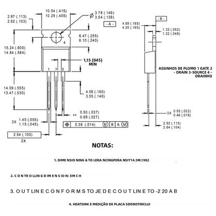 Imagem de Transistor MOSFET De Potência N-Channel IRFZ44N De Alta Corrente 49A 55V 10 20pcs TO-220