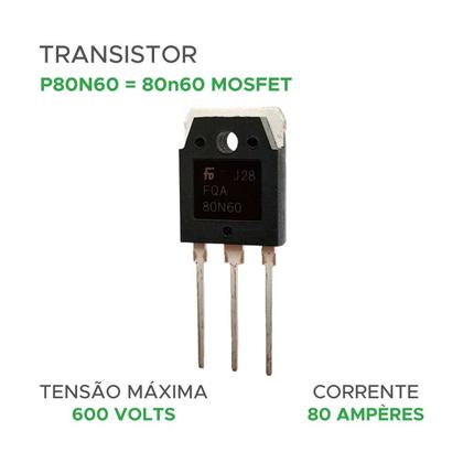Imagem de Transistor P80n60 = P80 N60 = 80n60 Mosfet