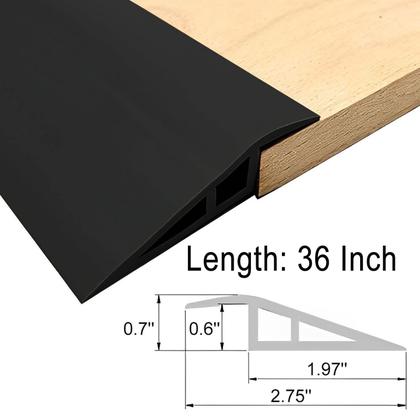 Imagem de Transition Strip EaseInstall Door Threshold 36 polegadas, PVC preto