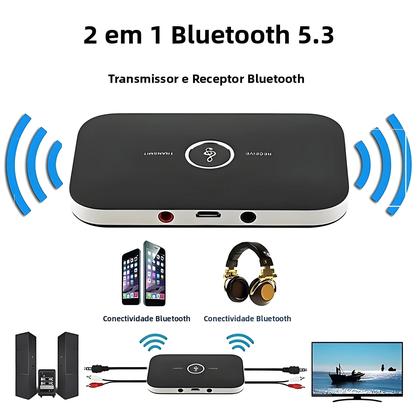 Imagem de Transmissor E Receptor De Áudio Bluetooth 5.3 Com Conector AUX De 3.5mm, Dongle USB Adaptador Sem
