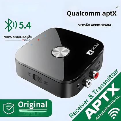 Imagem de Transmissor E Receptor De Áudio Bluetooth 5.4 Adaptador Sem Fio 3.5MM AUX Estéreo RCA Com Microfone