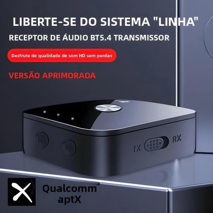 Imagem de Transmissor E Receptor De Áudio Bluetooth 5.4 Adaptador Sem Fio 3.5MM AUX Estéreo RCA Com Microfone