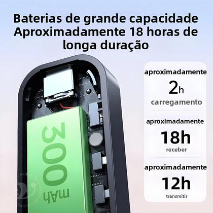 Imagem de Transmissor E Receptor De Áudio Bluetooth 5.4 Adaptador Sem Fio Dual Stream Com Entrada AUX De 3.5mm