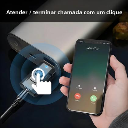 Imagem de Transmissor E Receptor De Áudio Bluetooth 5.4 Para Carro, Adaptador De Música Sem Fio USB Com
