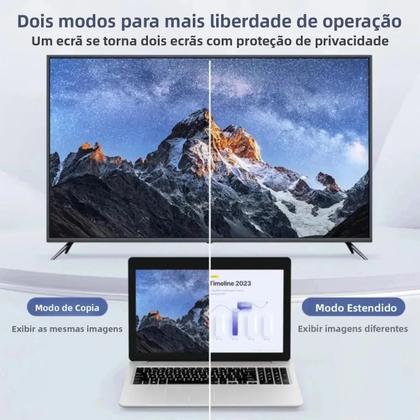 Imagem de Transmissor E Receptor HDMI Sem Fio 1080P Cabo Extensor De 50M Para Espelhamento De Tela De Câmera