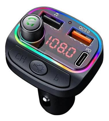 Imagem de Transmissor Fm Bluetooth Usb Pendrive Carro Carregador Usb