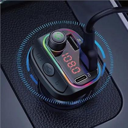 Imagem de Transmissor Fm Bluetooth Usb Pendrive Carro Carregador Usb