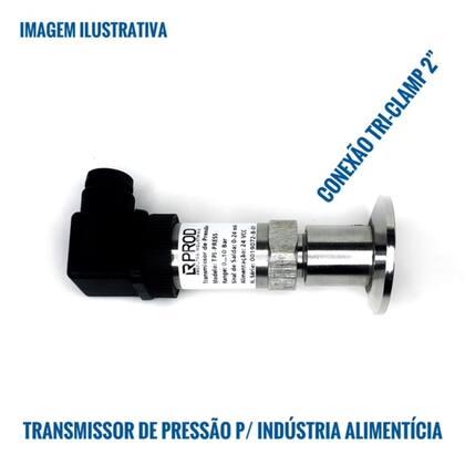 Imagem de Transmissor/Transdutor de Pressão - TriClamp - 0-7 bar - 4-20 mA -TC 2