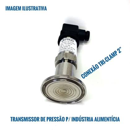 Imagem de Transmissor/Transdutor de Pressão - TriClamp - 0-7 bar - 4-20 mA -TC 2