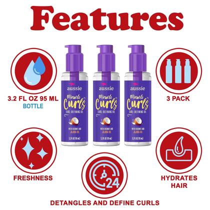 Imagem de Tratamento de cabelo Aussie Miracle Curls Defining Oil 100mL x3