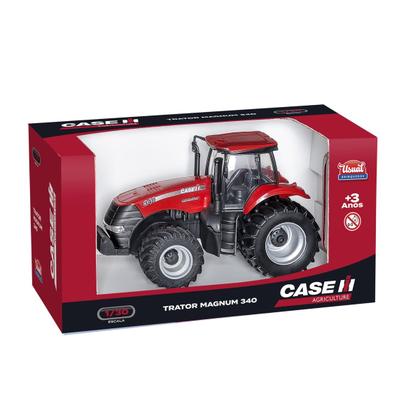 Imagem de Trator Agricultura Realista em Miniatura Case Magnum Pneus de Borracha Vermelho