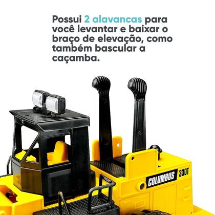 Imagem de Trator de Brinquedo Columbus Grande Comandos da Pá + Chapéu