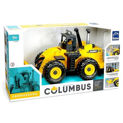 Imagem de Trator de Brinquedo Columbus Grande Comandos da Pá + Chapéu