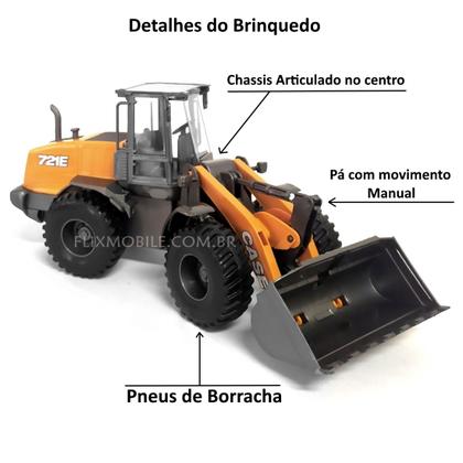 Imagem de Trator de Brinquedo Realista Pá Carregadeira 721E Case