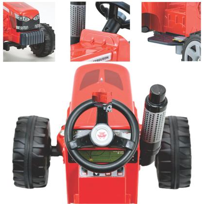 Imagem de Trator Eletrico Infantil Biemme Massey Ferguson 6V Vermelho