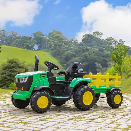 Imagem de Trator Elétrico Infantil com Controle Remoto 12v Zippy Toys