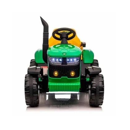 Imagem de Trator Elétrico Infantil Verde E Amarelo 12V Com Carreta C/R