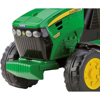 Imagem de Trator elétrico John Deere Ground Force 12V com carretinha