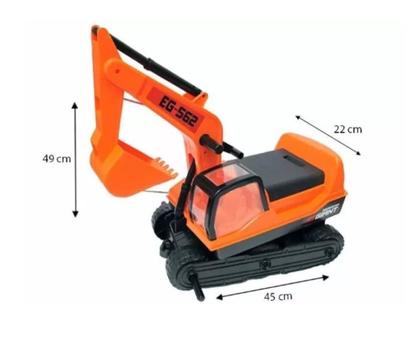 Trator Escavadeira Gigante Infantil Giant Escavator - ROMA Imagem de Trator Escavadeira Gigante Infantil Giant Escavator