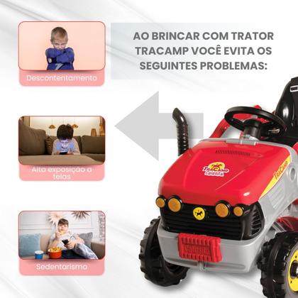 Imagem de Trator infantil TraCamp Passeio e Pedal 