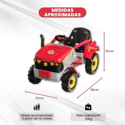 Imagem de Trator infantil TraCamp Passeio e Pedal 