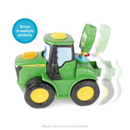 Imagem de Trator John Deere Key-n-Go Johnny de brinquedo com luzes e sons 3+