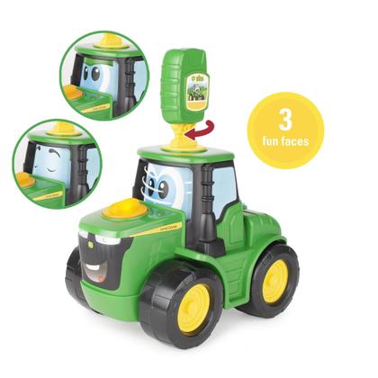 Imagem de Trator John Deere Key-n-Go Johnny de brinquedo com luzes e sons 3+