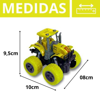 Imagem de Trator Tração 4x4 C/ Motor À Fricção 360 Carro Carrinho - Faz Manobras Super Iradas - Bee Toys