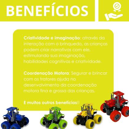Imagem de Trator Tração 4x4 C/ Motor À Fricção 360 Carro Carrinho - Faz Manobras Super Iradas - Bee Toys