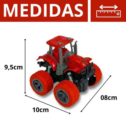 Imagem de Trator Tração 4x4 C/ Motor À Fricção 360 Carro Carrinho - Faz Manobras Super Iradas - Bee Toys