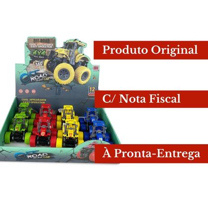 Imagem de Trator Tração 4x4 C/ Motor À Fricção 360 Carro Carrinho - Faz Manobras Super Iradas - Bee Toys