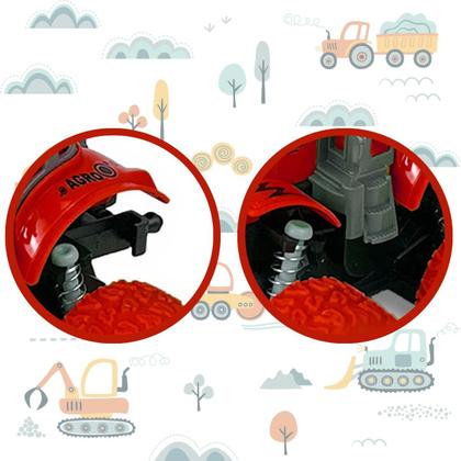 Imagem de Trator Tração 4x4 C/ Motor À Fricção 360 Carro Carrinho - Faz Manobras Super Iradas - Bee Toys