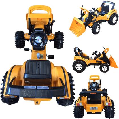 Imagem de Tratorzinho de Pedal Infantil Biemme Big Boss com Pa Amarelo