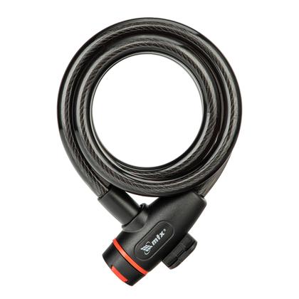 Trava cabo de aco com cadeado e chave 12 x 1200mm 1 pc mtx Imagem de Trava cabo de aco com cadeado e chave 12 x 1200mm 1 pc mtx