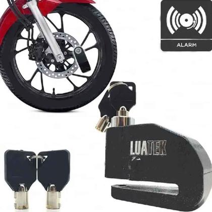 Imagem de Trava Cadeado com Alarme Sonoro Freio Disco Moto Bike