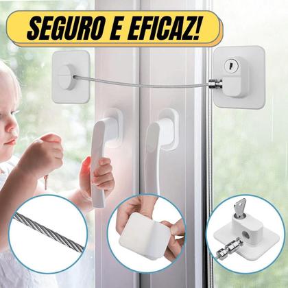 Imagem de Trava Cadeado De Segurança Janela Porta Geladeira Vaso Senha