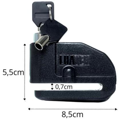 Imagem de Trava de Moto Cadeado com Alarme Discos de freio