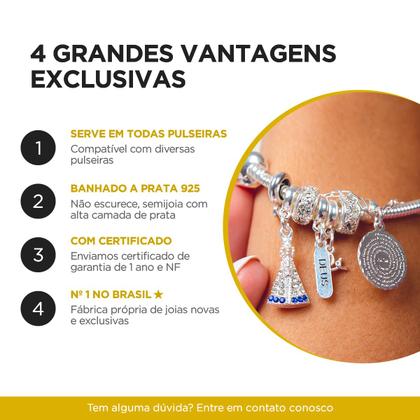 Imagem de Trava de Segurança Para Pulseira Banhado a Prata 925
