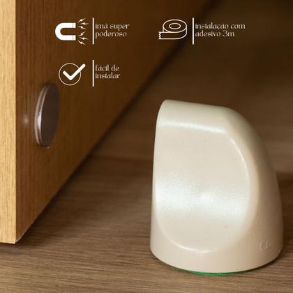 Imagem de Trava Fixador Porta Vidro Madeira Magnético Comfort Door Sem Furar O Chão Com Adesivo Oferta
