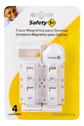 Imagem de Trava Magnética 4 Peças P/ Gaveta Armário White Safety 1st