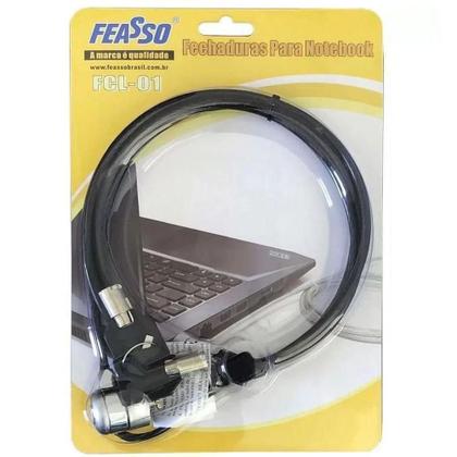 Imagem de Trava para notebook com chave 1,5mt FLC-01 Feasso