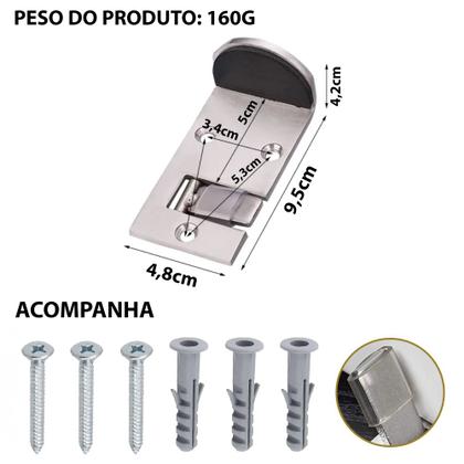 Imagem de Trava Porta Aço Inox Prendedor Fixador Versátil Resistente