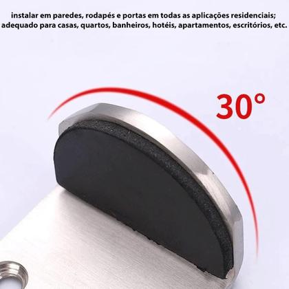 Imagem de Trava Porta Aço Inox Prendedor Fixador Versátil Resistente