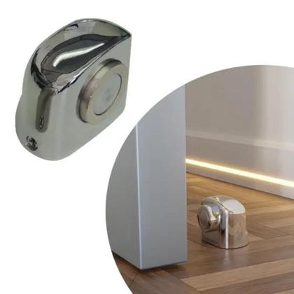 Imagem de Trava Porta Fixador De Porta Aluminio Com Imã Não Deixa Bater Ideal