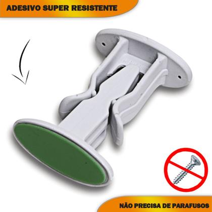 Imagem de Trava Porta Janela Segurador Fixador Segura Sem Pregos Prático Super Adesivo Kit 4 Unidades