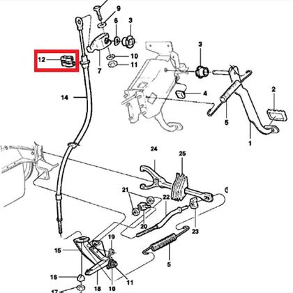 Imagem de Trava presilha do cabo de embreagem gm a20 c20 d20 a40 c40 d40 1985 a 1993