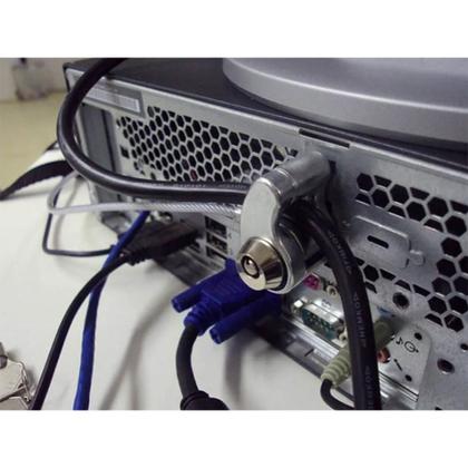 Imagem de Trava Teletronic K LCD Preta 1,5m com Chave de Segurança para Notebook e Monitor