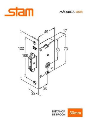 Imagem de Trava Tetra Stam Média 1008 Porta De Correr Par Inox 4 Chave