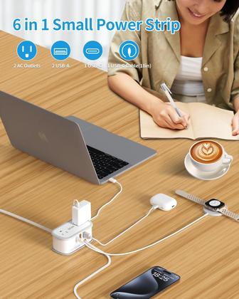 Imagem de Travel Power Strip BEVA BV4U2S-C 2 tomadas CA 3 portas USB
